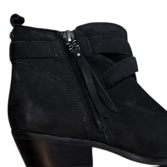 SAM EDELMAN Pearlie Black Leather Boots SZ 7.5 - Picture 5 of 10